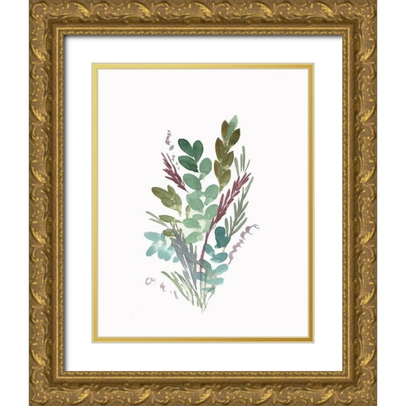 Chapman, Marcy 20x24 Gold Ornate Wood Framed with Double Matting Museum Art Print Titled - Farmhouse Florals I