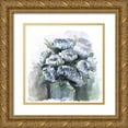 thumbnail image 1 of Chapman, Marcy 26x26 Gold Ornate Wood Framed with Double Matting Museum Art Print Titled - Potted Chrysanthemums, 1 of 4