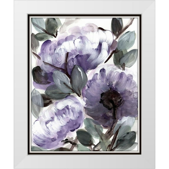 Chapman, Marcy 26x31 White Modern Wood Framed Museum Art Print Titled - Farmhouse Bush purple II