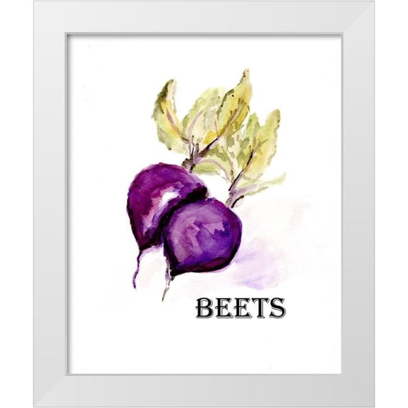 Chapman, Marcy 26x31 White Modern Wood Framed Museum Art Print Titled - Veggie Sketch III-Beets