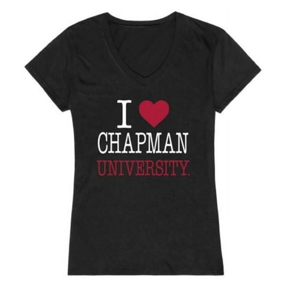 Chapman University Panthers I Love Women T-Shirt, Black - Extra Large