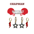 thumbnail image 1 of Chapman University Spirit Stack red mini enamel bolts and grey statement open starboys, 1 of 2
