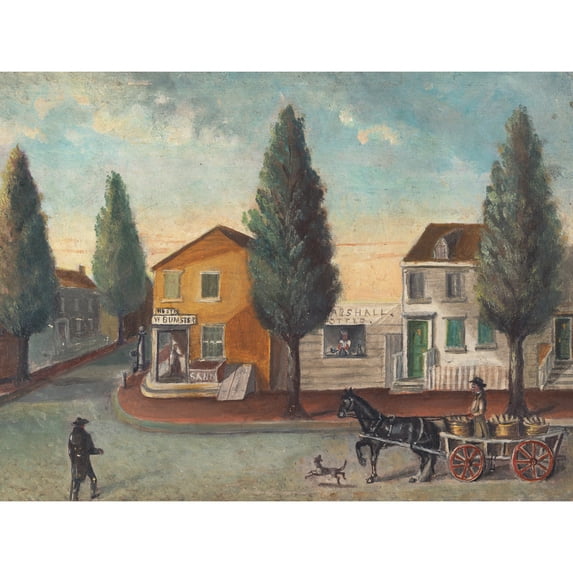 Chappel New York Baker's Wagon Painting Extra Large XL Wall Art Poster Print