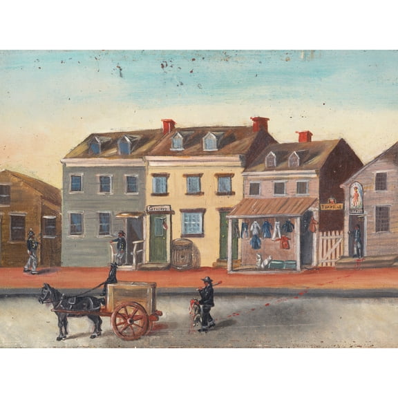 Chappel New York Dog Killer 1870 Painting Extra Large XL Wall Art Poster Print