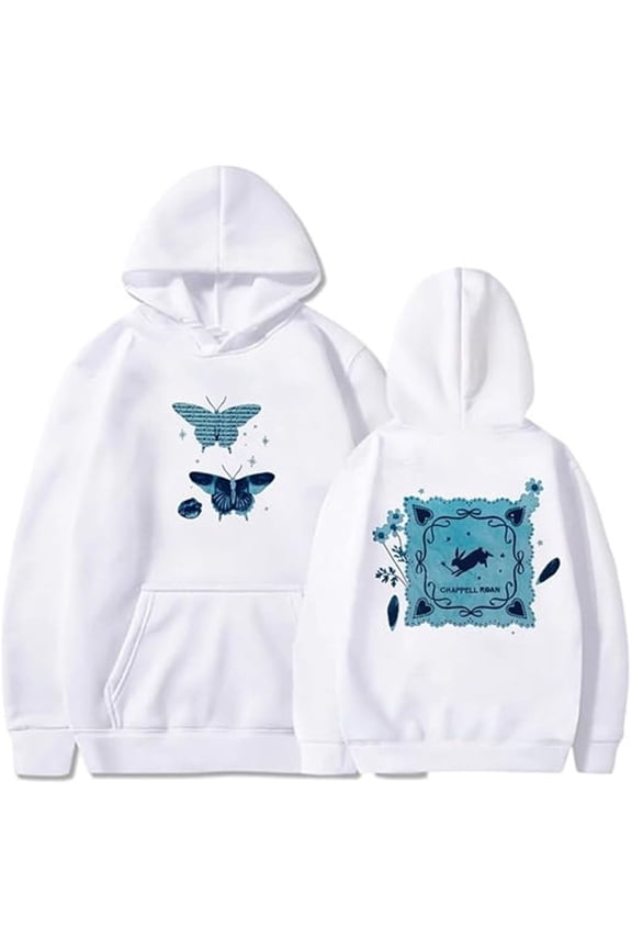 Chappell Roan Merch 2025 World Tour Butterfly Hoodie Unisex Fashion Long Sleeve Casual Sweatshirt