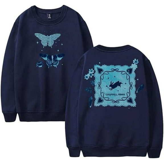 Chappell Roan Merch 2025 World Tour Butterfly Print Sweatshirt Unisex Round Neck Long Sleeve Pullover