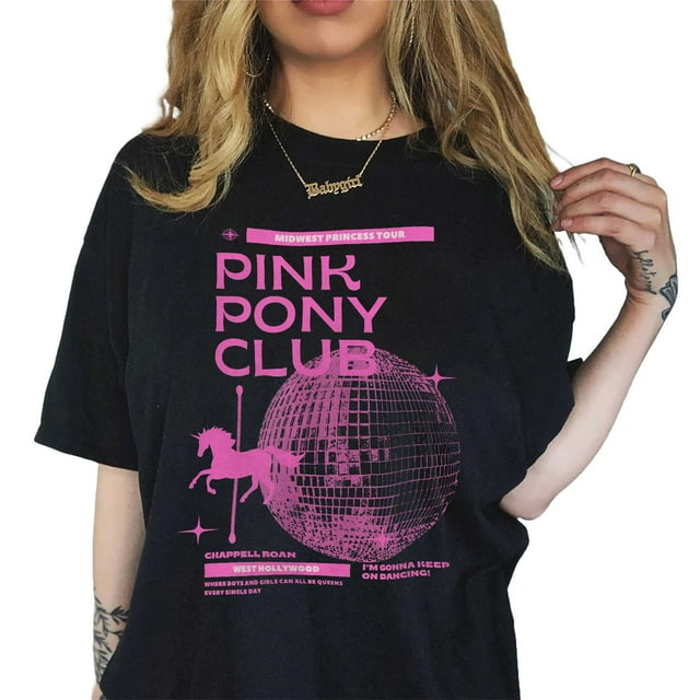 Chappell Roan Shirt Pink Pony Club T Shirt Midwest_908_5Tshirt-Black ...