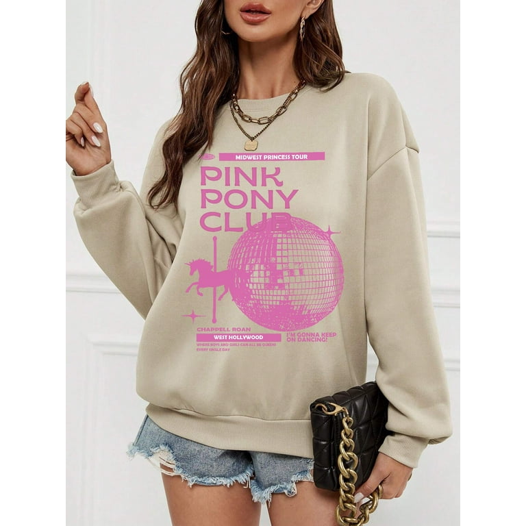 Chappell Roan Unisex Sweatshirt Pink Pony Club Shirt Midwest Princess Tour Sapphic Lesbian WLW Pride Music Tee Sand Color size 5XL