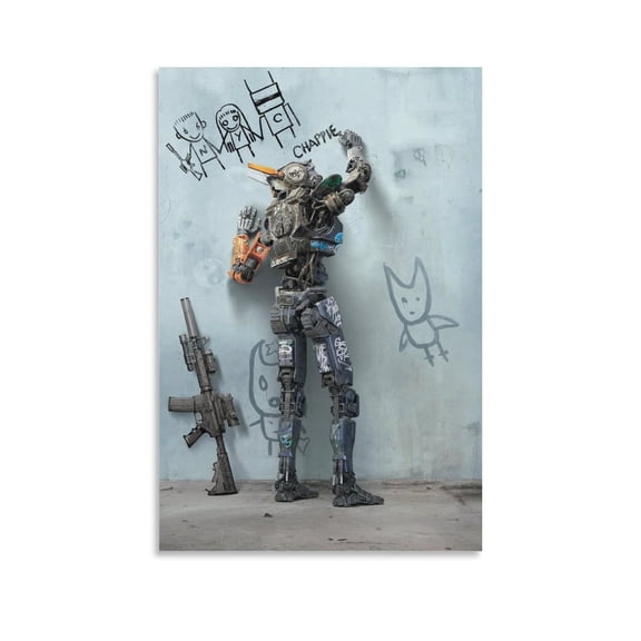 Chappie Classic Movie Poster Poster Decorative Painting Canvas Wall Art Living Room Posters Bedroom Painting 12x18inch(30x45cm)