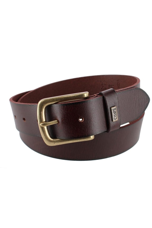 38mm Burnished Edge Leather Casual Belt (Men)