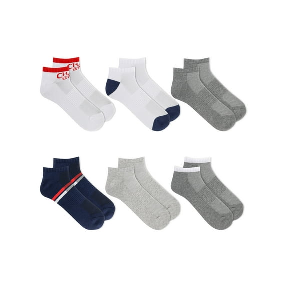 Chaps, Adult Mens, 6-Pack Sports Performance Low Cut Socks, Sizes 6-12