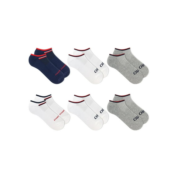 Chaps, Adult Mens, 6-Pack Sports Performance No Show Socks, Sizes 6-12