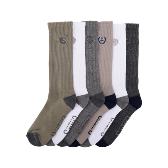 Chaps Athletic Half Cushion Crew 6-Pack Men's, Sock Size 10-13