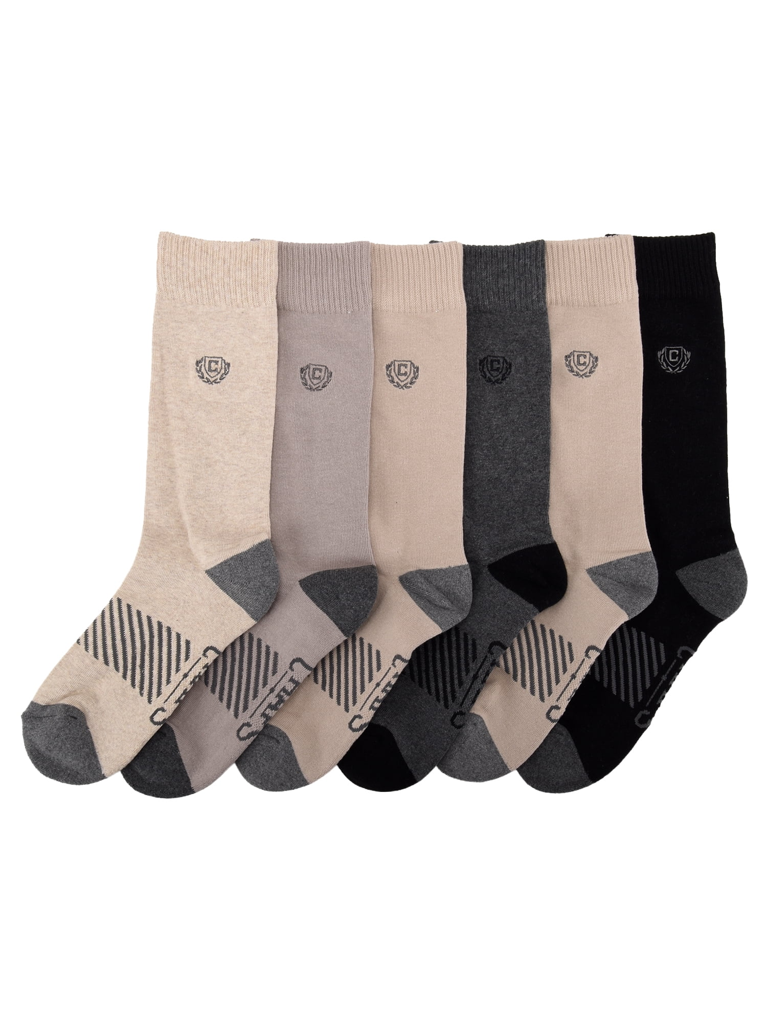 Chaps Athletic Half Cushion Crew 6-Pack Men's, Sock Size 10-13