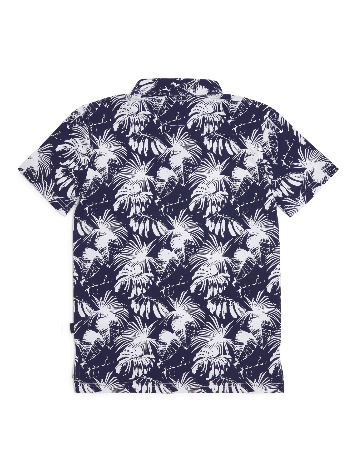 Chaps Boys Allover Print Short Sleeve Cotton Polo Shirt, Sizes 4-18