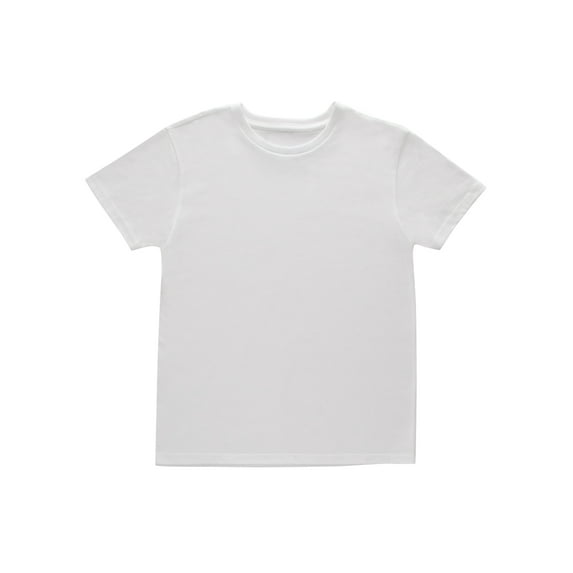 Chaps Boys' Breathable Cotton Blend Tagless Crew Undershirt, 6 Pack