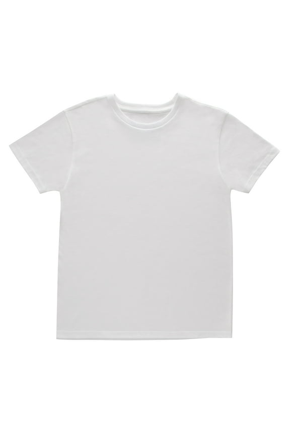 Boys' Breathable Cotton Blend Tagless Crew Undershirt, 6 Pack