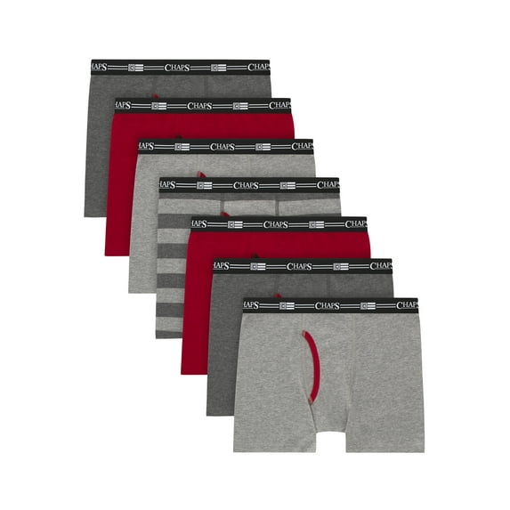 Chaps Boys' Breathable Cotton Stretch Tagless Boxer Brief Underwear, 7 Pack