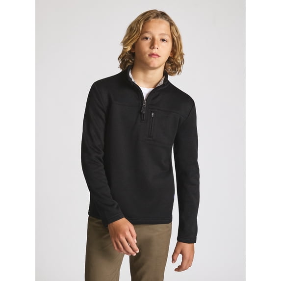 Chaps Boys’ Quarter Zip Sweater Fleece, Sizes 4-18