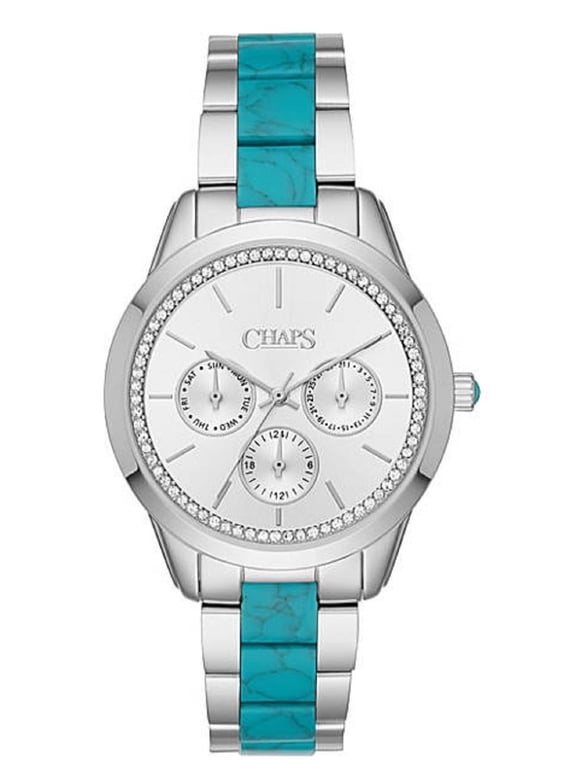 CHP3061 "Kasia" Stainless-Steel Turquoise Acetate Multifunction Watch