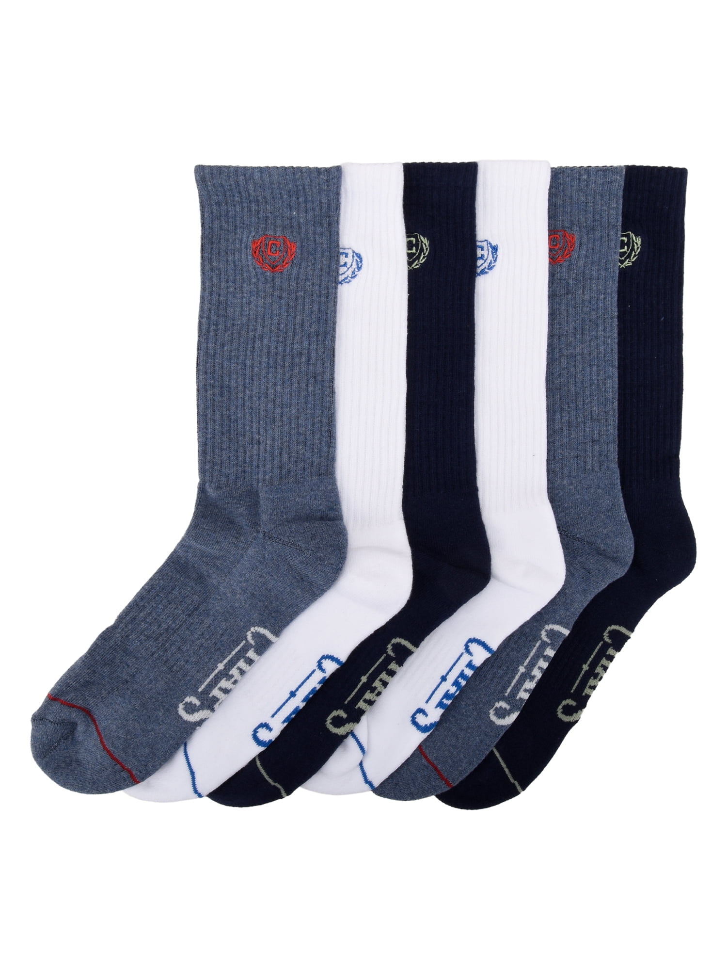 Chaps Casual Half Cushion Crew 6-Pack Men's, Sock Size 10-13