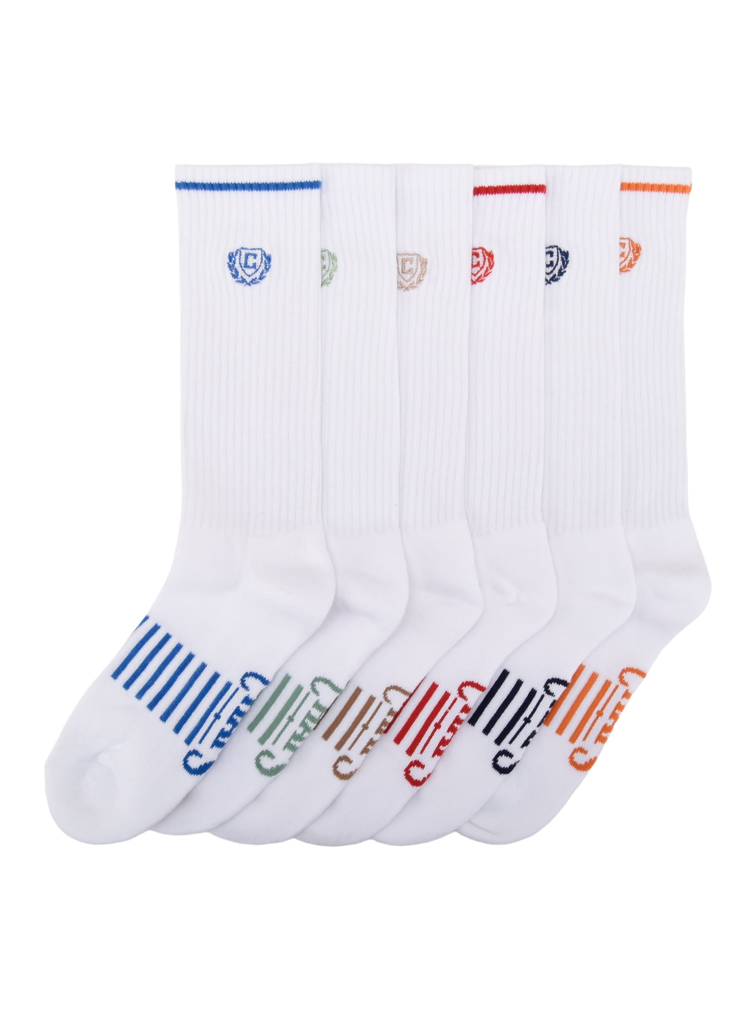 Chaps Casual Half Cushion Crew 6-Pack Men's, Sock Size 10-13