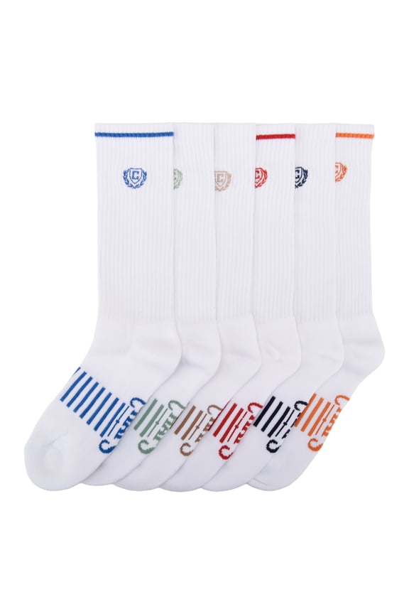 Casual Half Cushion Crew 6-Pack Men's, Sock Size 10-13
