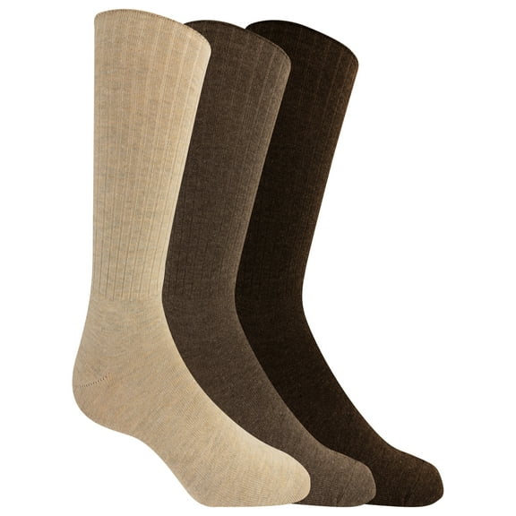 Chaps Classic Dress Ribbed Crew Socks 3-Pair Pack