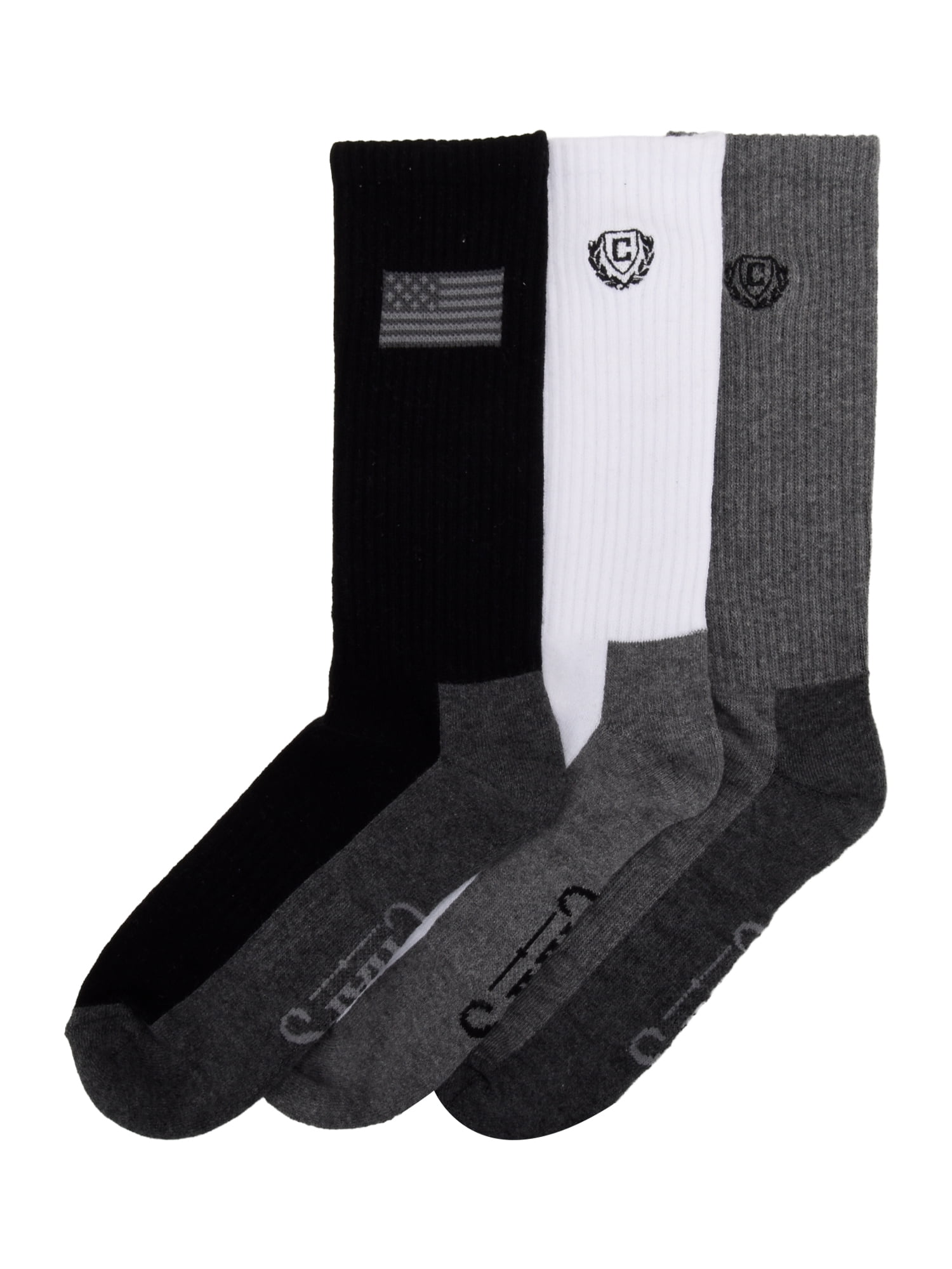 Chaps Embroidery Athletic Crews 3-Pack Men's Sock Size 10-13
