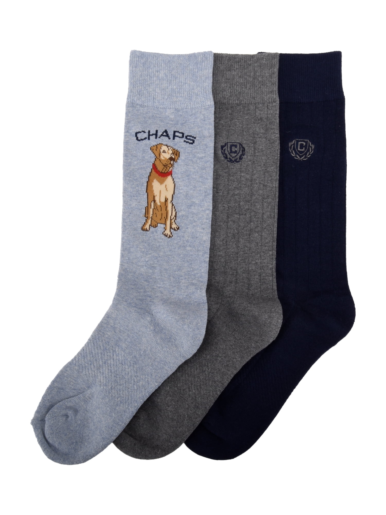 Chaps Embroidery Crews 3-Pack Men's Sock Size 10-13