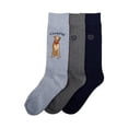 thumbnail image 1 of Chaps Embroidery Crews 3-Pack Men's Sock Size 10-13, 1 of 5