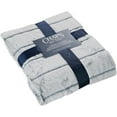 thumbnail image 1 of Chaps Faux Fur Plush Soft Ribbed Throw - 50" X 70", Navy, 1 of 5