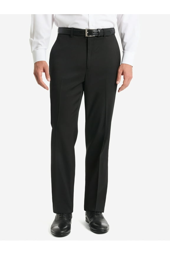 Flat Front Men's Black Solid Classic Fit Tailored Suit Separate Pant, Sizes 3030 3230 3430 3630 3830 4030 4230 4430 3232 3432 3632 3832