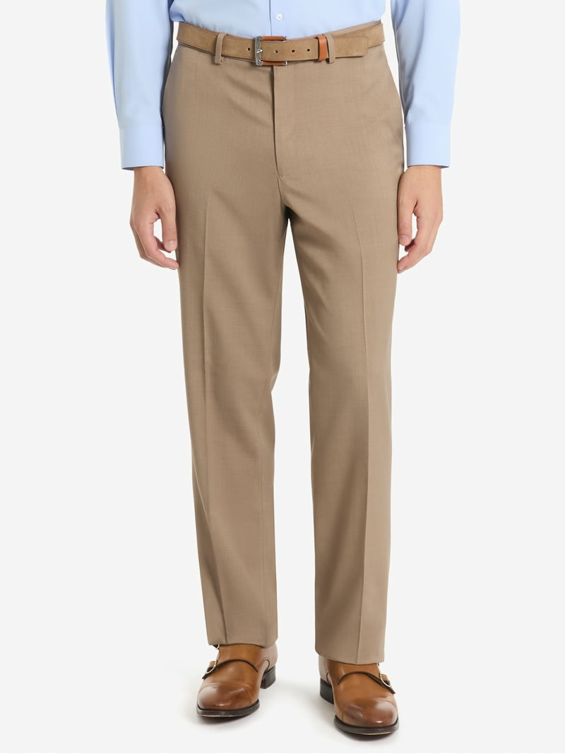 men's chaps classic-fit performance flat-front dress pants NEW Chaps Men's Performance Dress Straight Fit Flat Front Khaki Pants 40x32  Work