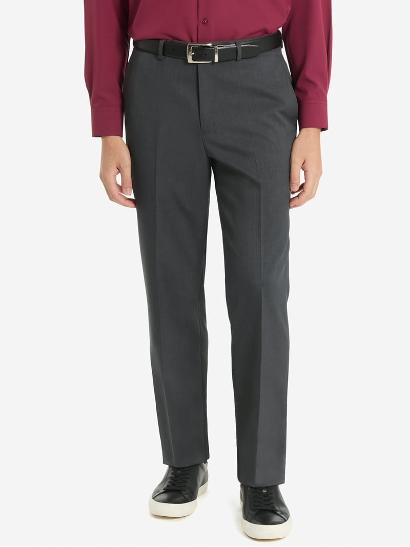 Chaps Flat Front Men's Charcoal Solid Classic Fit Tailored Suit Separate Pant, Sizes 30x30-38x32, Size: 3630, Gray Chaps Flat Front Men's Charcoal Solid Classic Fit Tailored Suit Separate Pant, Sizes 30x30-38x32, Size: 3630, Gray