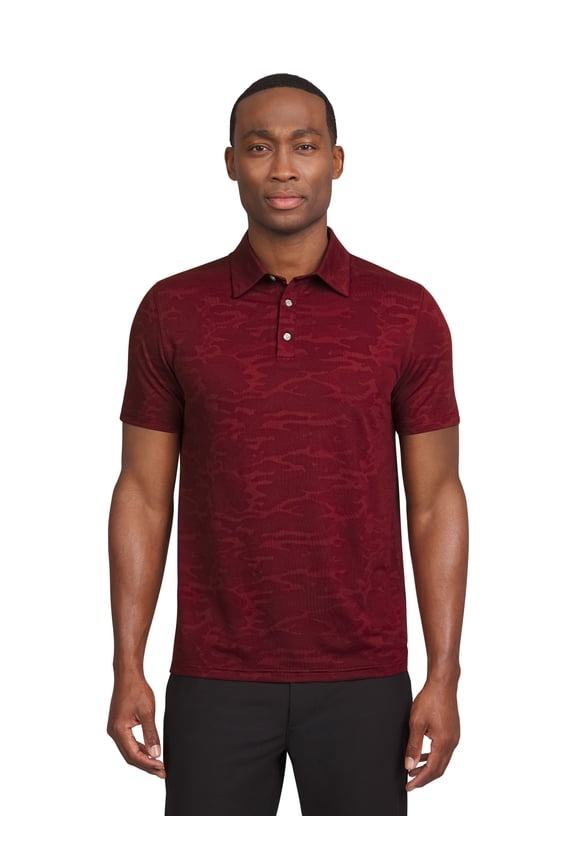 Golf Men's and Big Men's Classic Fit Short Sleeve Camo Print Polo Shirt, Sizes S-5XL