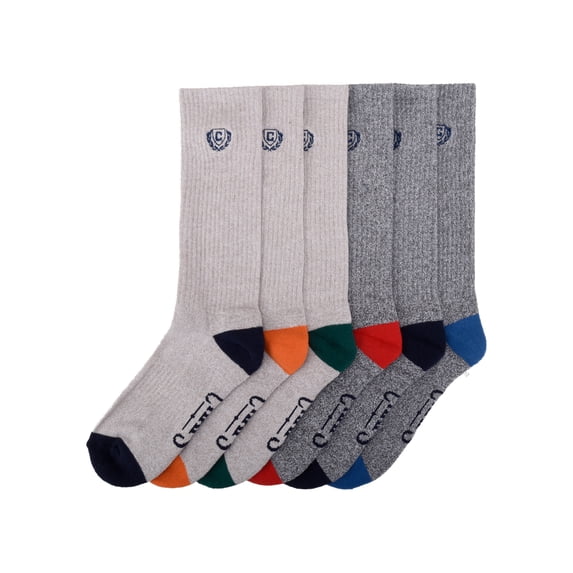 Chaps Half Cushion Crew 6-Pack Men's, Sock Size 10-13
