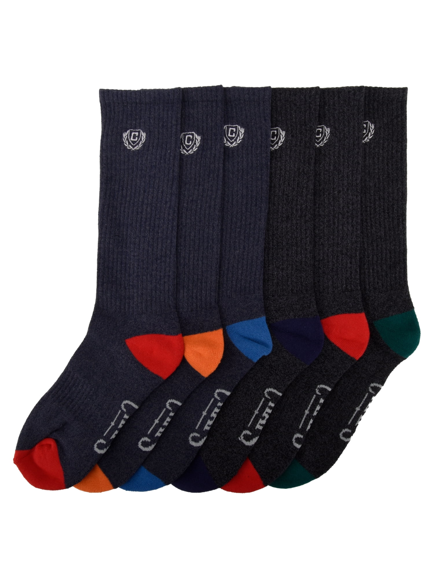 Chaps Half Cushion Crew 6-Pack Men's, Sock Size 10-13