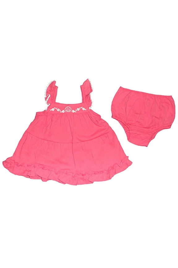 Infant Baby Girls Sundress and Diaper Cover Pink-3 Months