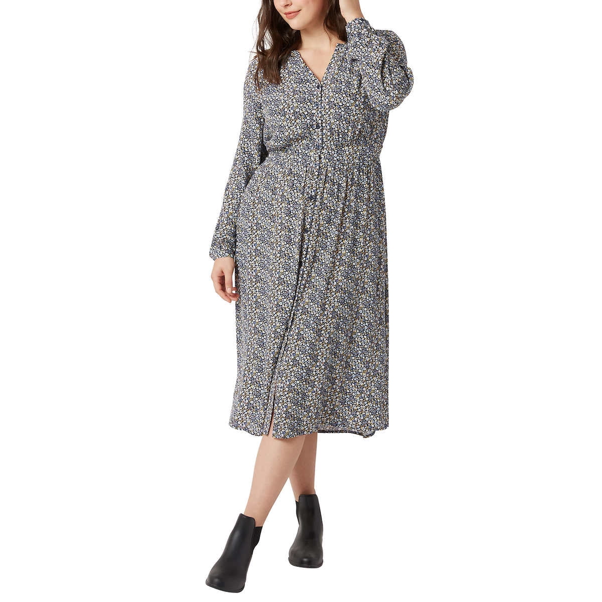 Chaps floral midi dress hotsell