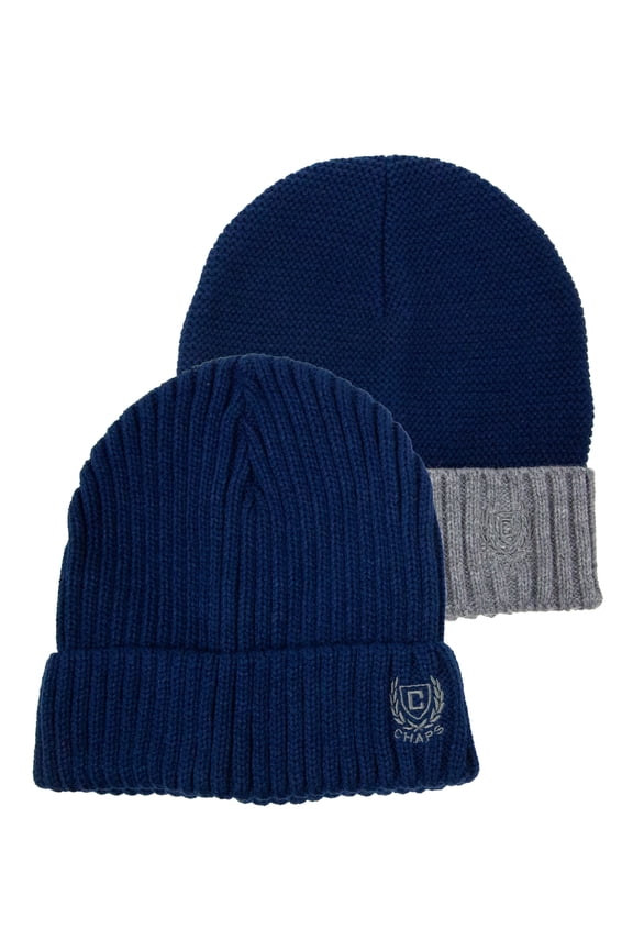 Men's 2-Pack Logo Beanie Style Hats, One Size