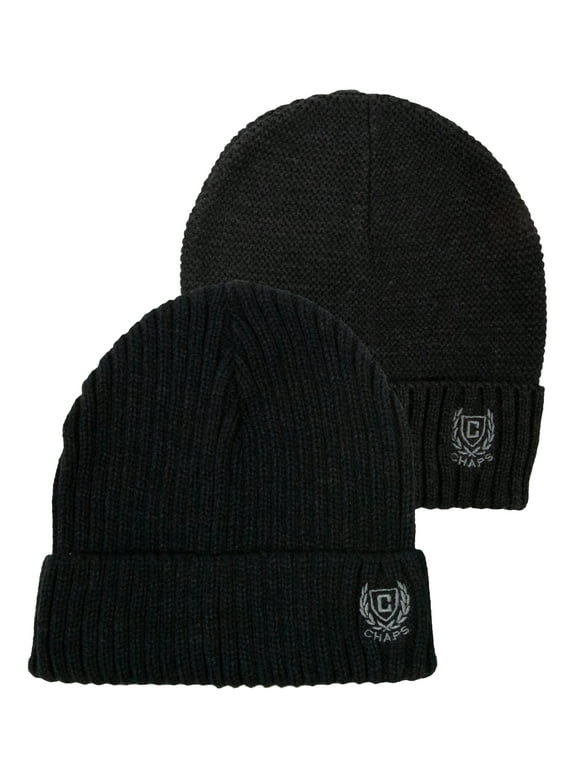 Men's 2-Pack Logo Beanie Style Hats, One Size