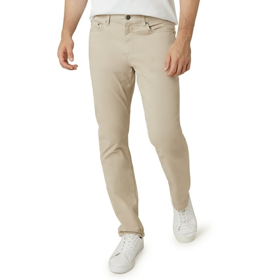 Chaps Men's 5-Pocket Stretch Twill Slim Straight Coastland Wash Chino Pant- Sizes 29 up to 52