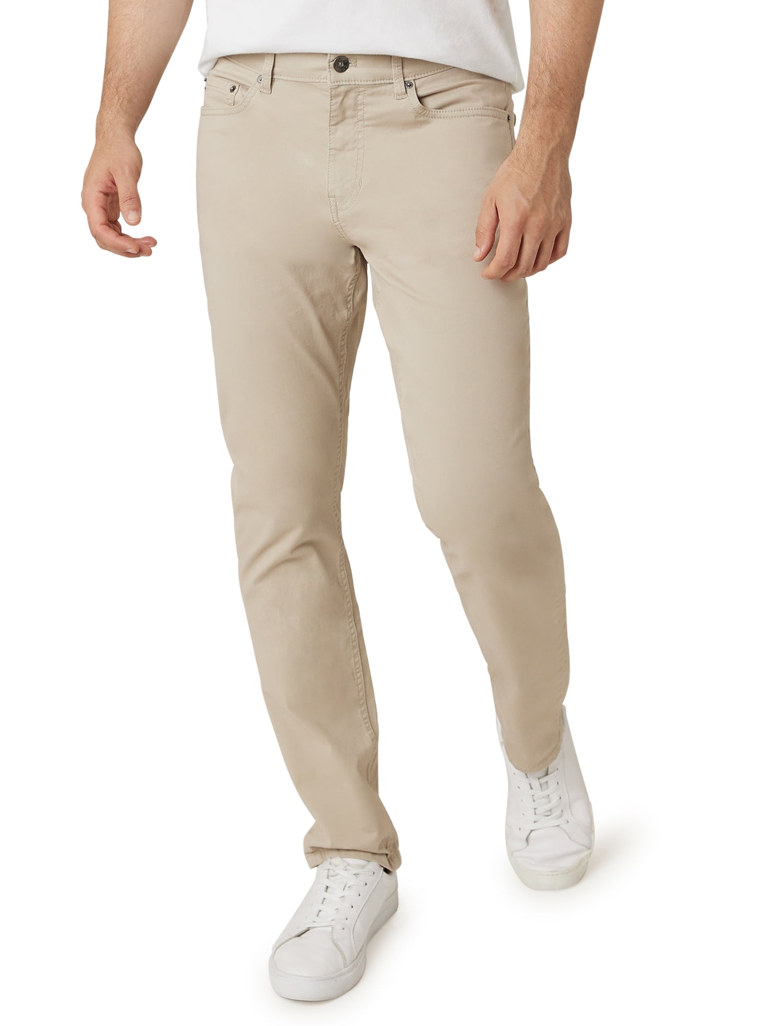 Chaps Men's 5-Pocket Stretch Twill Slim Straight Coastland Wash Pant ...