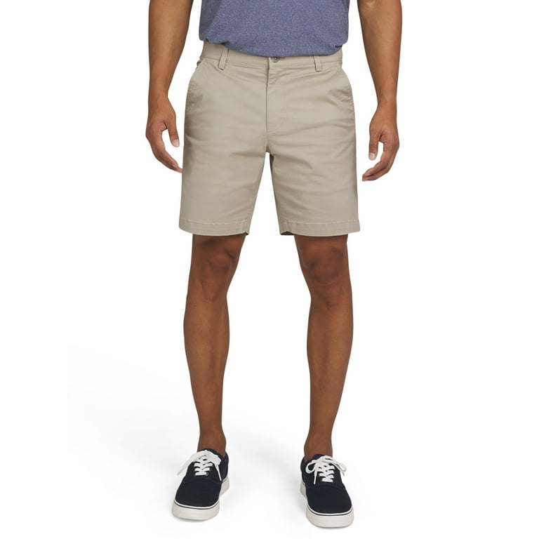 Chaps Men s 8 Flat Front Stretch Twill Shorts Sizes 30 42