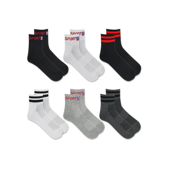 Chaps Men's Ankle Socks, 6-Pack