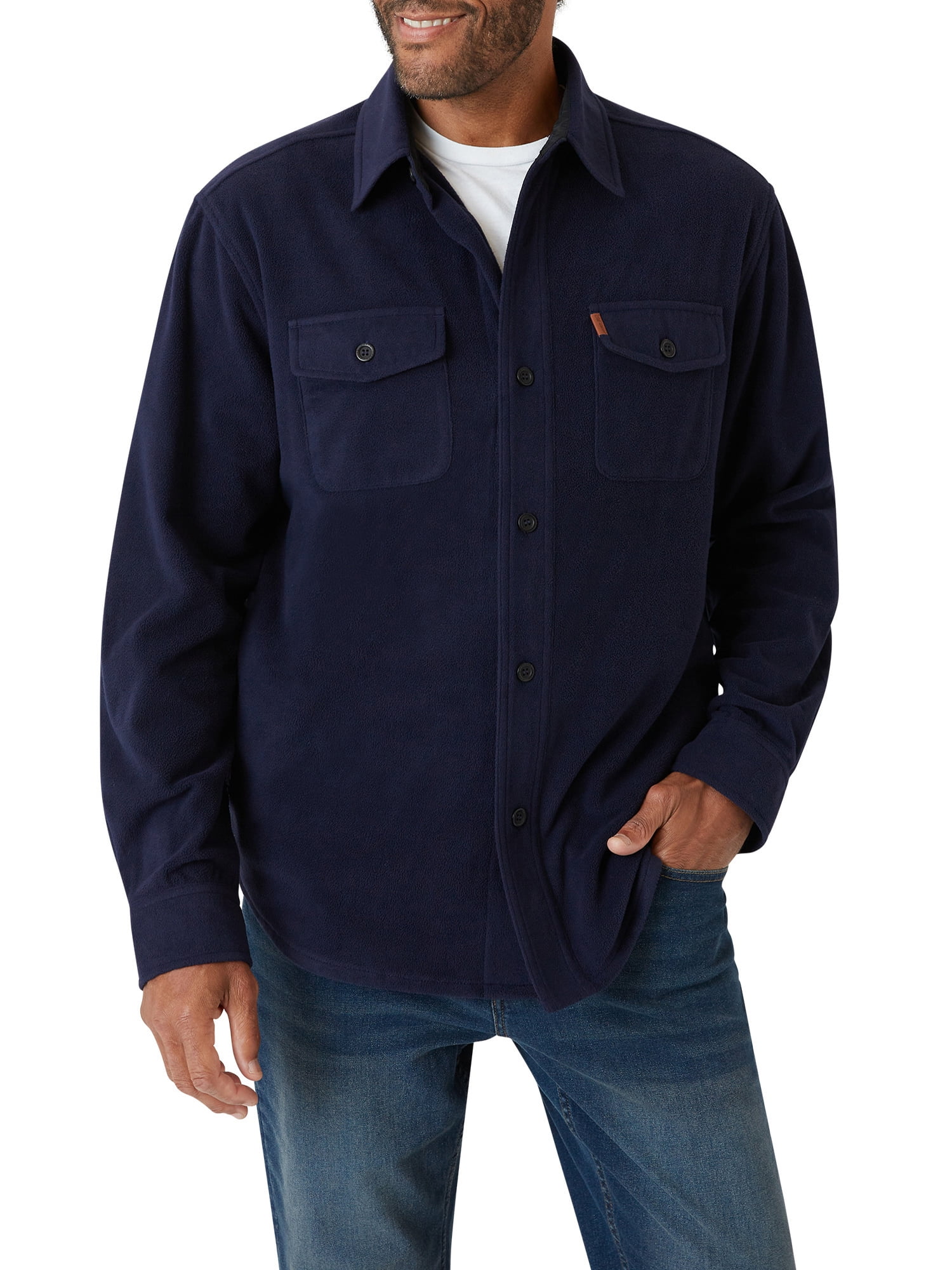 Chaps Men's Arctic Polar Fleece Shirt Jacket- Sizes XS up to 4XB ...