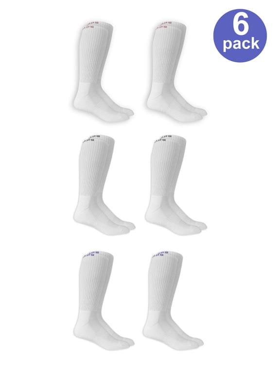 Men's Athletic Crew Socks, 6 Pairs