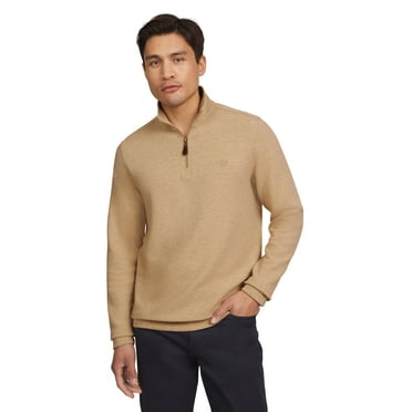 Chaps Men's & Big Men's 1/4 Zip Mockneck Ribbed Sweater, Sizes S-2XL