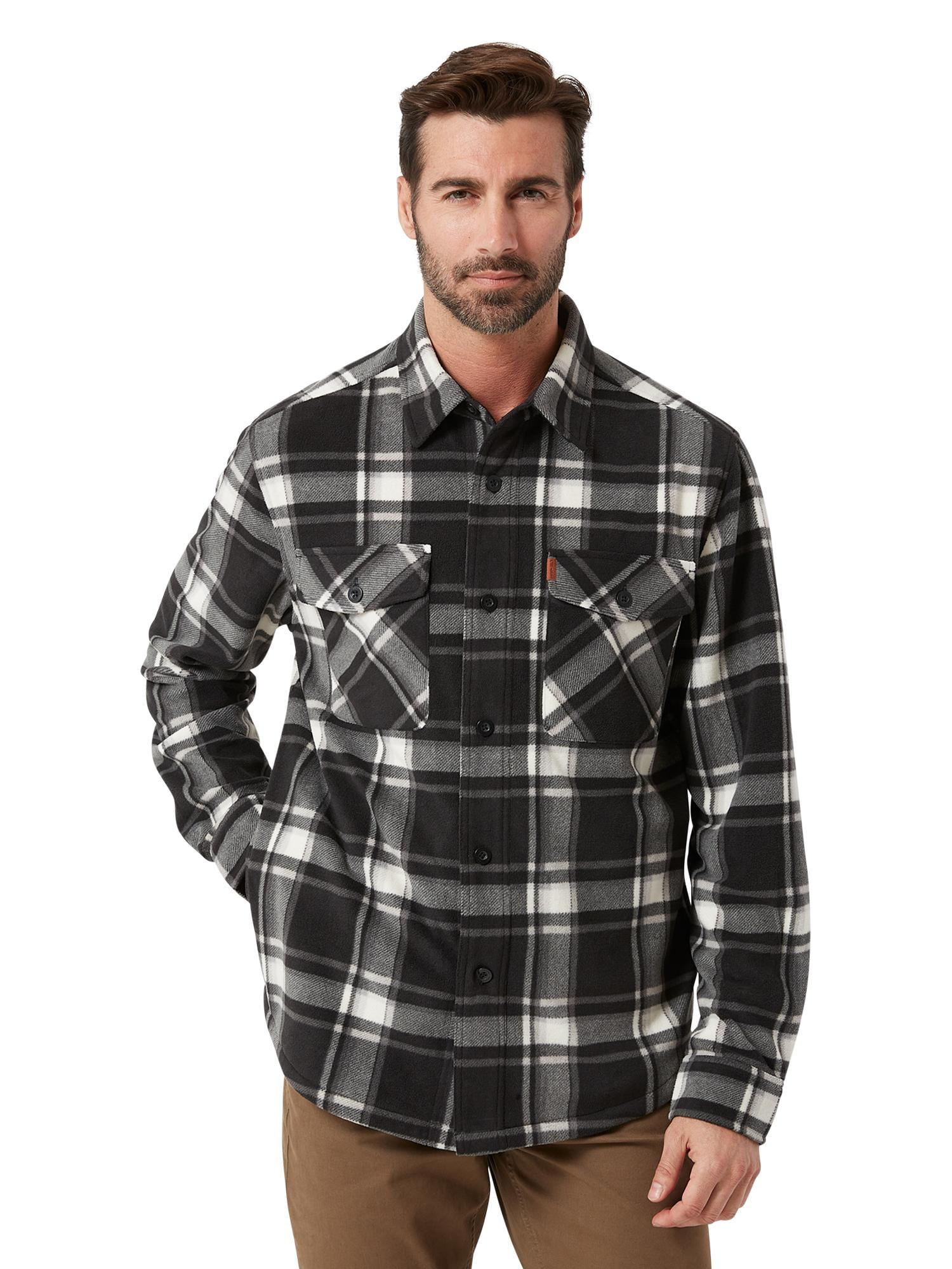 Chaps Men's & Big Men's Arctic Fleece Shirt Jacket - Walmart.com